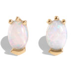 Lash Opal Studs in 14kt Yellow Gold